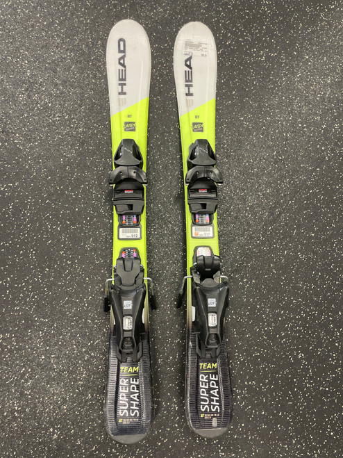 Vist Large View of Product Image Which is Used Head SUPER SHAPE TEAM Boys DH Ski/Binding Yellow 87 cm