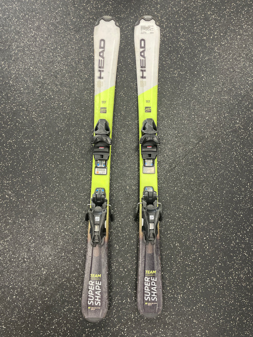 Vist Large View of Product Image Which is Used Head SUPER SHAPE TEAM Boys DH Ski/Binding Yellow 117 cm