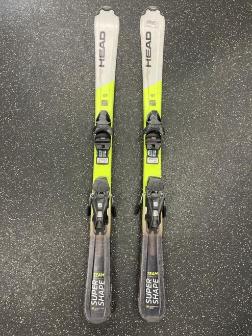 Vist Large View of Product Image Which is Used Head SUPER SHAPE TEAM Boys DH Ski/Binding Yellow 127 cm
