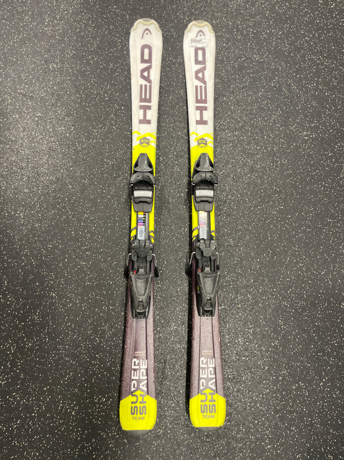 Vist Large View of Product Image Which is Used Head SUPER SHAPE TEAM Boys DH Ski/Binding Yellow 127 cm