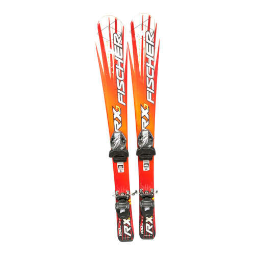Vist Large View of Product Image Which is Used Fischer RXJ Boys DH Ski/Binding Red 100 cm