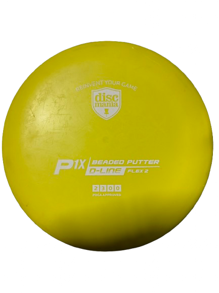 Vist Large View of Product Image Which is Used Discmania DISCMANIA P1X D-LINE Disc Golf Putter Yellow