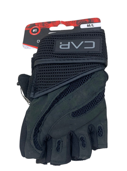 Vist Large View of Product Image Which is Used Cap Exercise Gloves Black MD