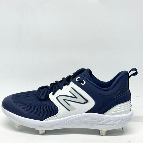 Vist Large View of Product Image Which is Used New Balance 3000 BB/SB Cleats Navy And White Senior 10.5