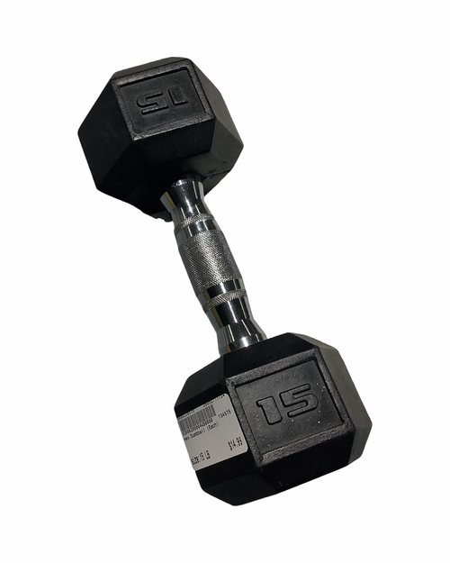 Vist Large View of Product Image Which is Used Hex Dumbbell (Each) 15 lb