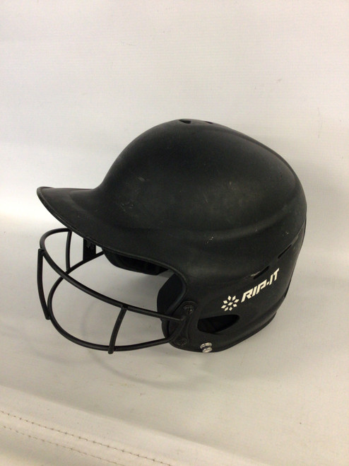 Vist Large View of Product Image Which is Used RIP-IT GIRLS SOFTBALL HELMET Batting Helmet w/Mask Black LG