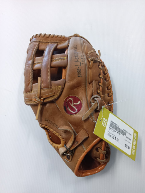 Vist Large View of Product Image Which is Used Rawlings RFM9 BB/SB First Base RH Throw Brown 12 1/2"