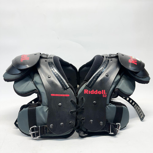 Vist Large View of Product Image Which is Used Riddell S2 YOUTH FB Shoulder Pads Black LG
