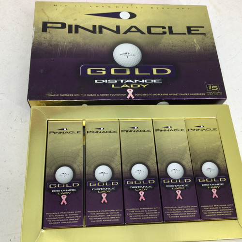 Vist Large View of Product Image Which is Used Pinnacle GOLD DISTANCE 15 PACK GOLF BALLS 15 Pack - Golf Balls