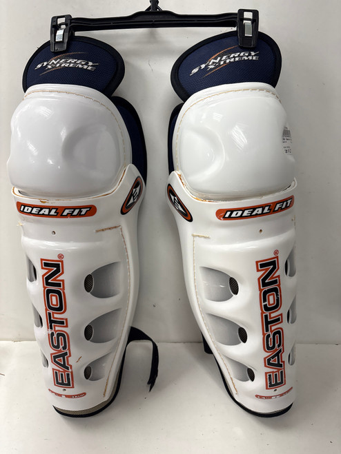 Vist Large View of Product Image Which is Used Easton SYNERGY XTREME Senior Shin Guards White 14"