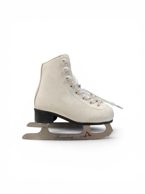 Vist Large View of Product Image Which is Used American Athletic FIGUER SKATE SZ Y 11 Girls Figure Skate White Youth 11.0
