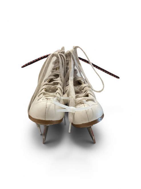 Vist Large View of Product Image Which is Used DBX CLASSIC SZ 1 Girls Figure Skate White Junior 01