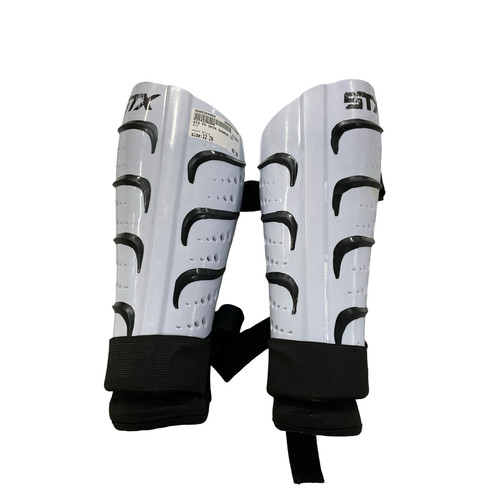 Vist Large View of Product Image Which is Used STX FH Shin Guards White 12"