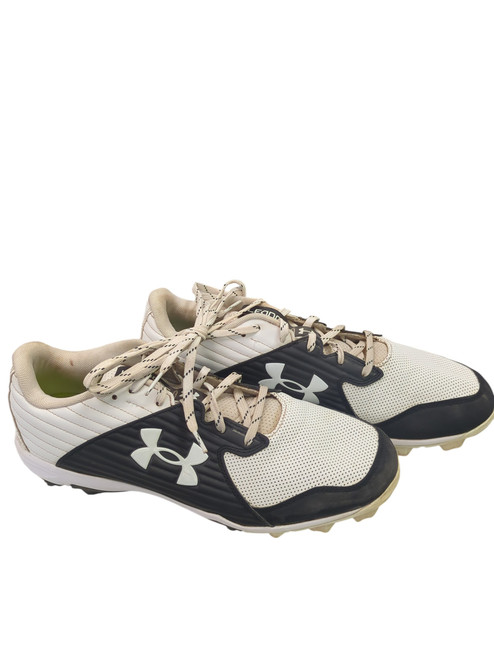 Vist Large View of Product Image Which is Used Under Armour BASEBALL BB/SB Cleats Black And White Senior 12