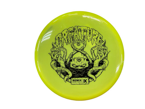 Vist Large View of Product Image Which is Used REMIX CREATURE Disc Golf Mid Range Yellow 177g