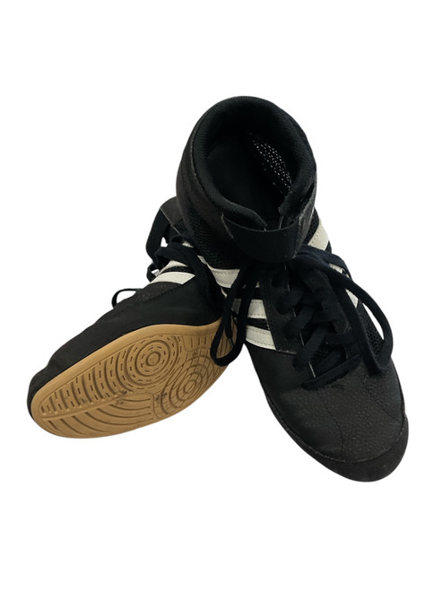 Vist Large View of Product Image Which is Used Adidas Wrestling Shoes Black Senior 7.5