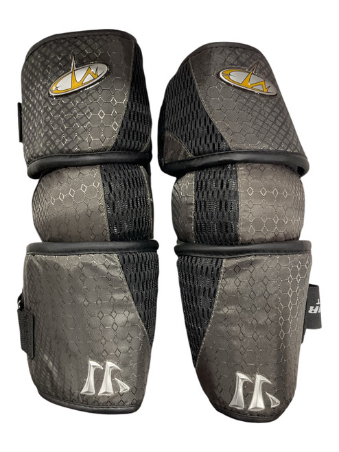 Vist Large View of Product Image Which is Used Warrior MPG Lacrosse Arm Pads/Guards Black MD