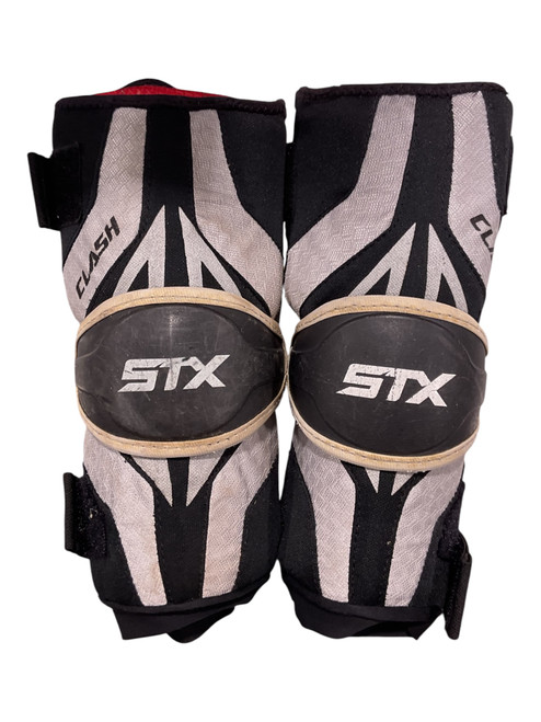 Vist Large View of Product Image Which is Used STX CLASH Lacrosse Arm Pads/Guards Grey SM