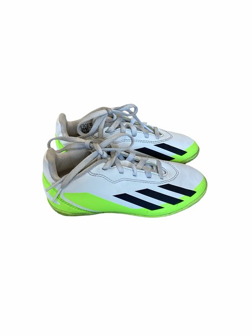 Vist Large View of Product Image Which is Adidas Soccer Indoor Shoes White Youth 11.0