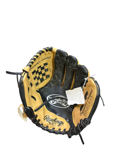 Vist Large View of Product Image Which is Used Rawlings PLAYER SERIES BB/SB Glove RH Throw Black 9"