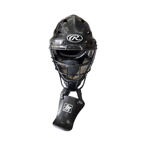 Vist Large View of Product Image Which is Used Rawlings CATCHERS HELMET YOUTH 6.5-7IN Catchers Helmet w/Mask Black One Size