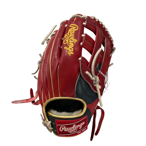 Vist Large View of Product Image Which is Used Rawlings PROSRA13 PRO PREFERRED BB/SB Glove RH Throw Red 12 3/4"