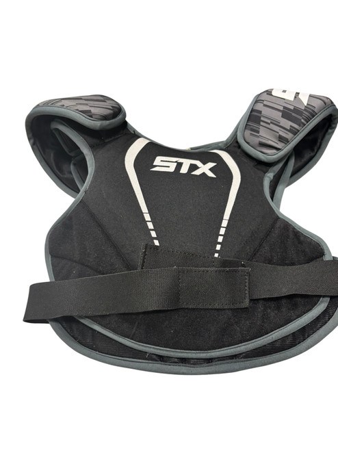 Vist Large View of Product Image Which is Used STX Lacrosse Shoulder Pads Black MD