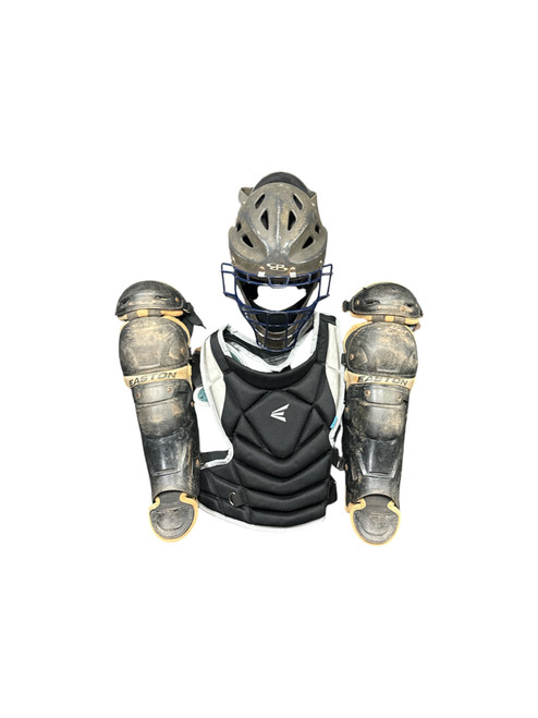Vist Large View of Product Image Which is Used Easton JEN SCHRO CATCHERS SET Catchers Helmet w/Mask Black SM
