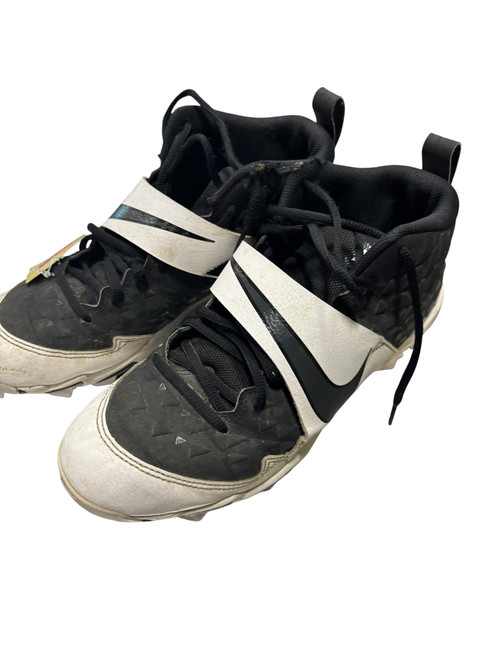 Vist Large View of Product Image Which is Used Nike TROUT BB/SB Cleats Black And White Senior 9