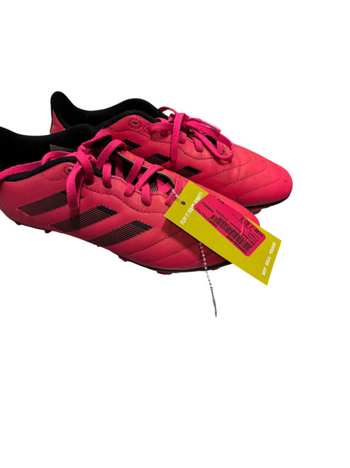 Vist Large View of Product Image Which is Used Adidas Soccer Cleats Black And Pink Junior 03.5