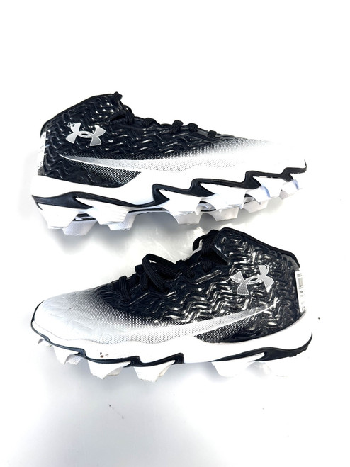 Vist Large View of Product Image Which is Used Under Armour Jr FB Cleats Black Junior 02