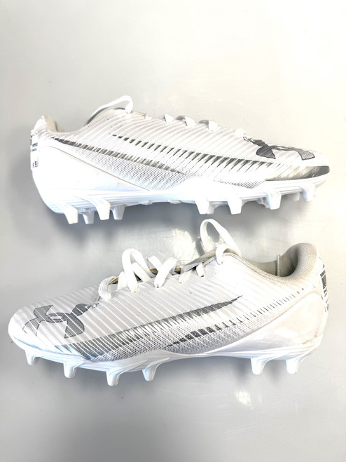 Vist Large View of Product Image Which is Used Under Armour Jr FB Cleats White Junior 05.5