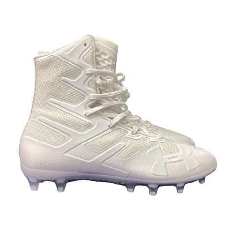 Vist Large View of Product Image Which is Used Under Armour Adult FB Cleats White Senior 9