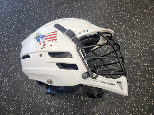 Vist Large View of Product Image Which is Used Cascade CPVR Lacrosse Helmet White XS