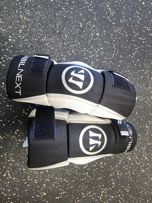Vist Large View of Product Image Which is Used Warrior RABIL NEXT Lacrosse Arm Pads/Guards Black Youth