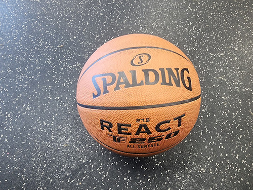 Vist Large View of Product Image Which is Used Spalding REACT TF 250 Basketball Youth Indoor 27 1/2"