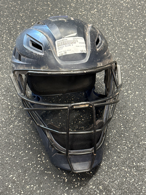 Vist Large View of Product Image Which is Used Easton ELITE X Catchers Helmet w/Mask Navy Blue SM