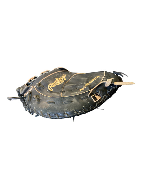 Vist Large View of Product Image Which is Used Rawlings HEART OF THE HIDE  PROFM18-17B BB/SB First Base RH Throw Black 12 1/2"