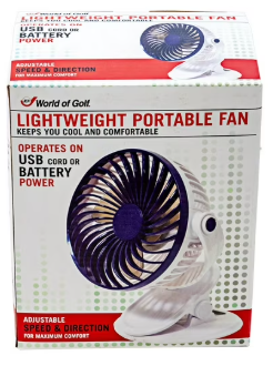 Vist Large View of Product Image Which is New PORTABLE GOLF CART FAN