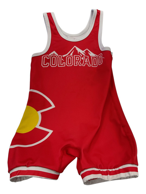 Vist Large View of Product Image Which is Used Wrestling Singlet Red SM