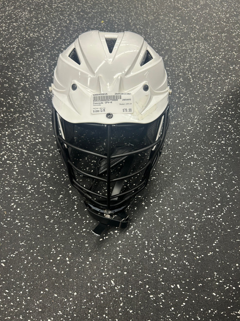 Vist Large View of Product Image Which is Used Cascade CPV-R Lacrosse Helmet White S/M