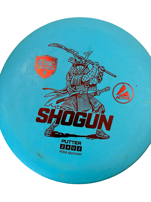 Vist Large View of Product Image Which is Used Discmania SHOGUN Disc Golf Putter Royal Blue