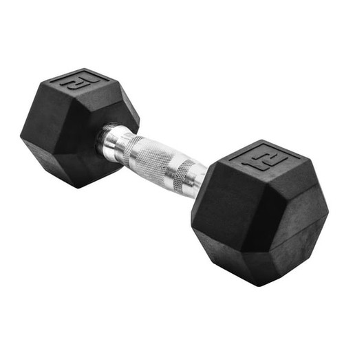 Vist Large View of Product Image Which is New RUBBER COATING DUMBBELL EACH 12LB