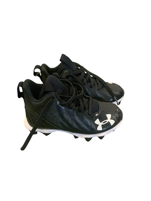 Vist Large View of Product Image Which is NEW Under Armour 10K BB/SB Cleats Black Youth 10.0