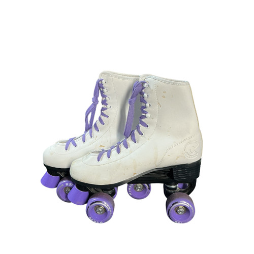 Vist Large View of Product Image Which is Used Senior Roller Quad Skates White Senior 7
