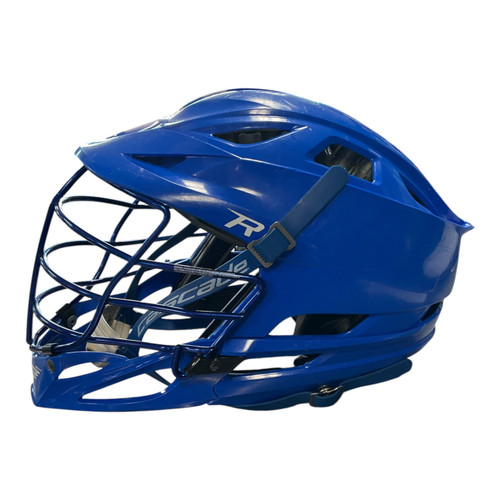 Vist Large View of Product Image Which is Used Cascade R Lacrosse Helmet Royal Blue One Size