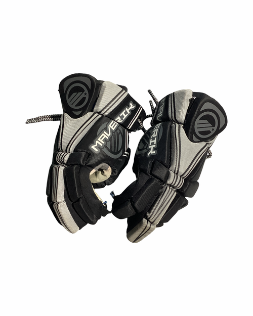 Vist Large View of Product Image Which is Used Maverik GLOVES Lacrosse Gloves Junior Black 10"