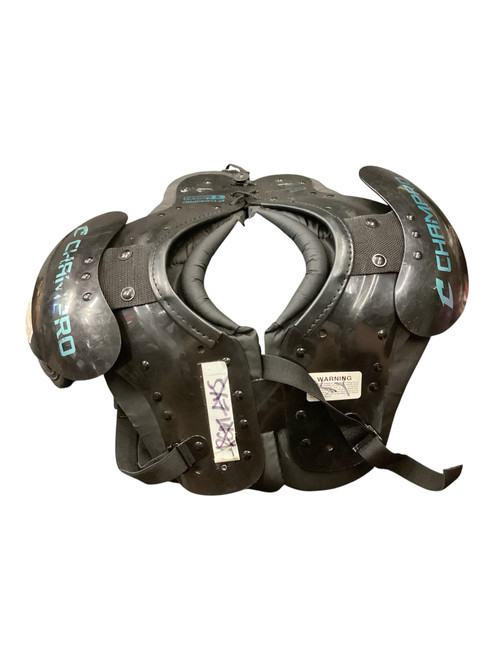Vist Large View of Product Image Which is Used Champro SCORPION FB Shoulder Pads Black SM