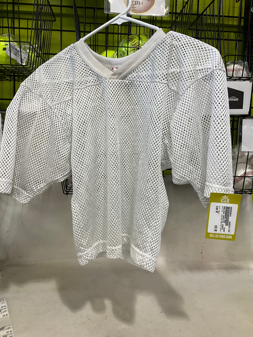 Vist Large View of Product Image Which is Used Rawlings RAWLINGS PRACTICE JERSEY FB Top Adult White SM