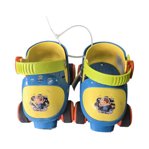 Vist Large View of Product Image Which is Used FISHER-PRICE ADJ N JAM TODDLER SKATES Child Roller Quad Skates Royal Blue Adjustable
